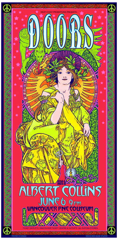 Doors 1970 Vancouver concert poster